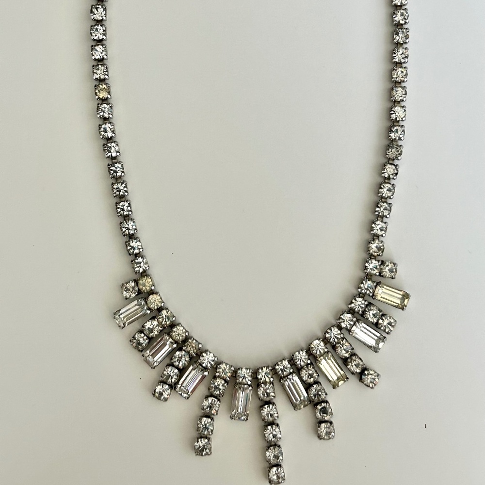 Vintage Rhinestone Statement Necklace - Picture 6 of 8